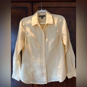 Tommy Bahama Men's Light Yellow Button Down Shirt